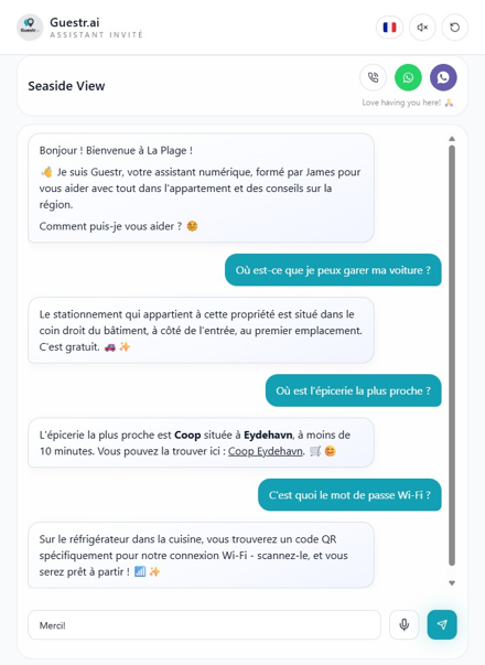 Guestr.ai assistant - French version
